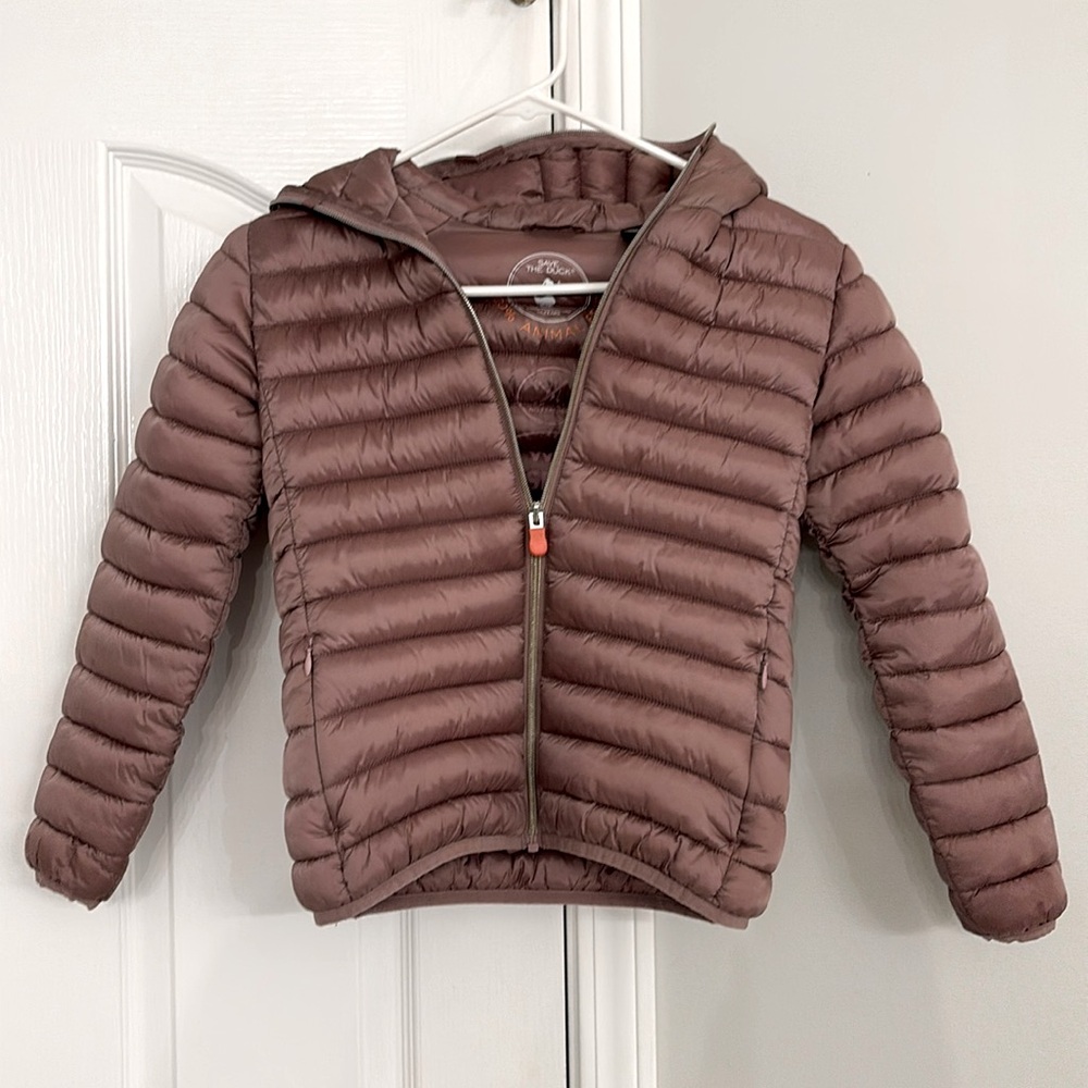 Save The Duck Kids Iris Shiny Water Repellent Hooded Puffer Jacket